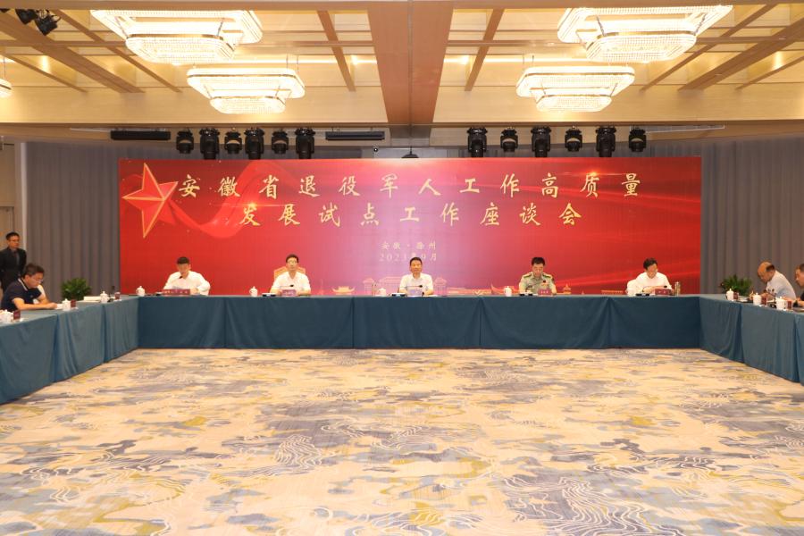 全省退役军人工作高质量发展试点工作座谈会在滁州召开